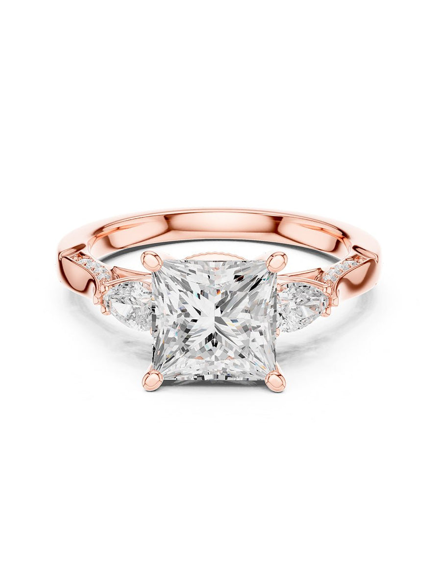 Anillo de compromiso - tres piedras - AMORE537-PR-LG