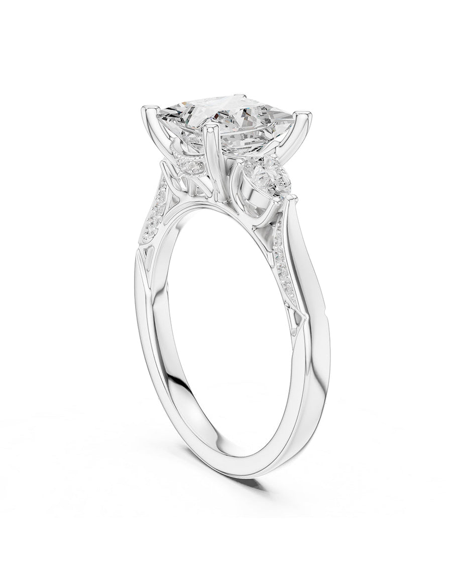 Anillo de compromiso - tres piedras - AMORE537-PR-LG