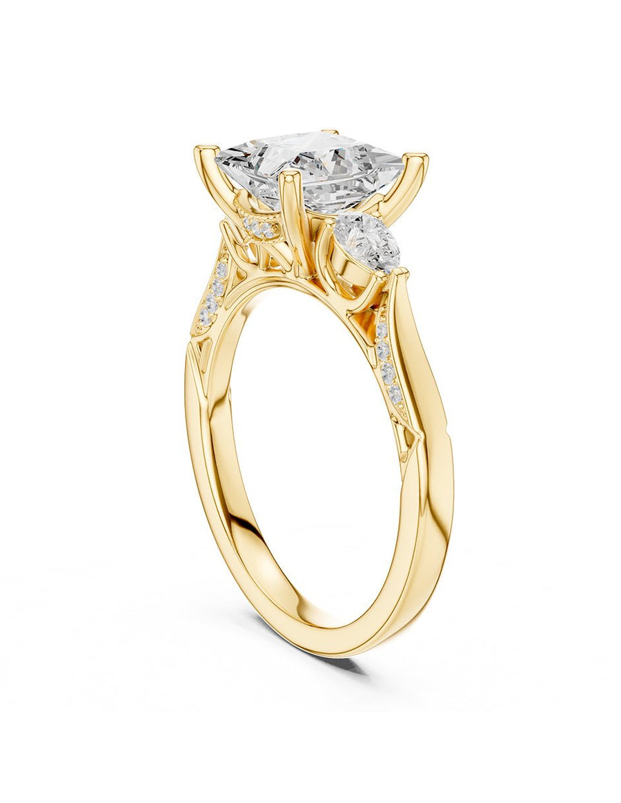 Anillo de compromiso - tres piedras - AMORE537-PR-LG