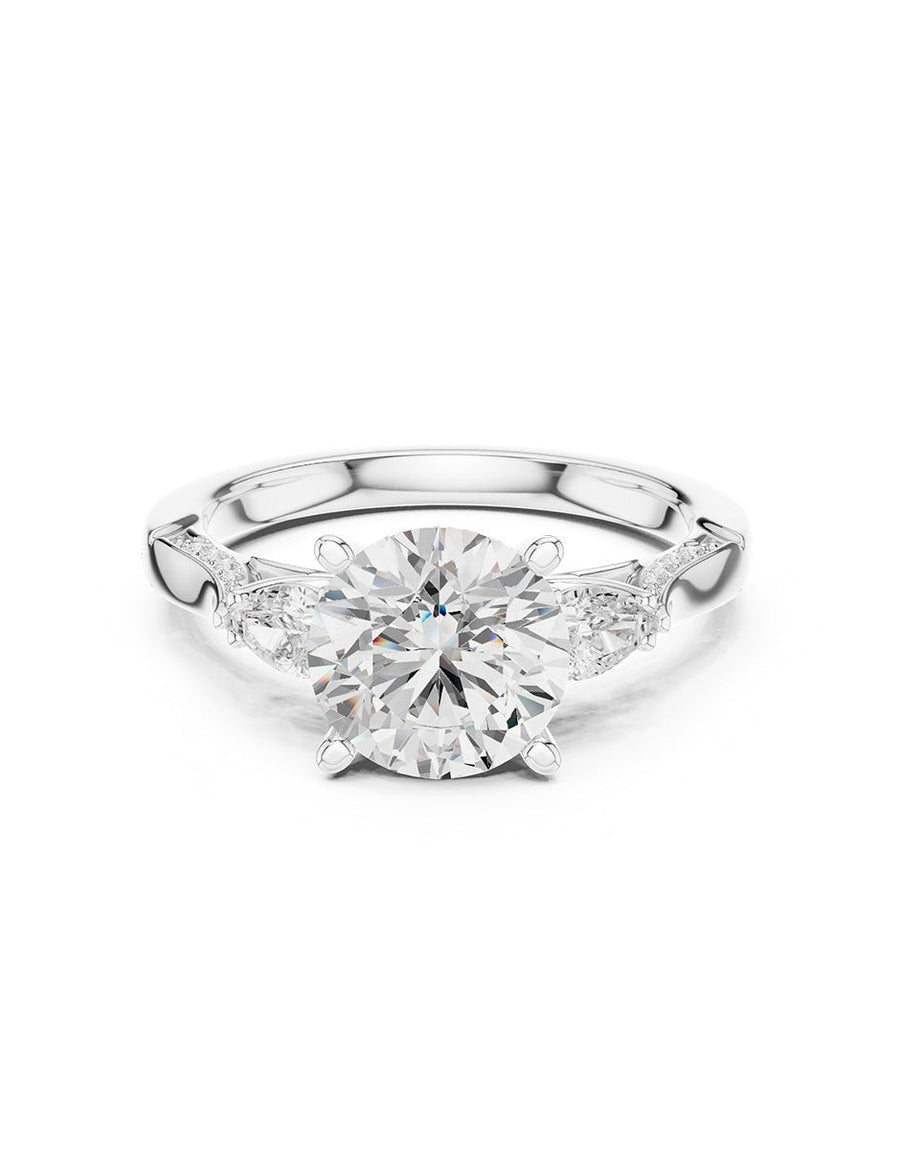 Anillo de compromiso - tres piedras - AMORE537-RD-LG