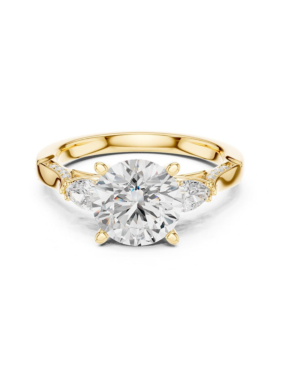 Anillo de compromiso - tres piedras - AMORE537-RD-LG