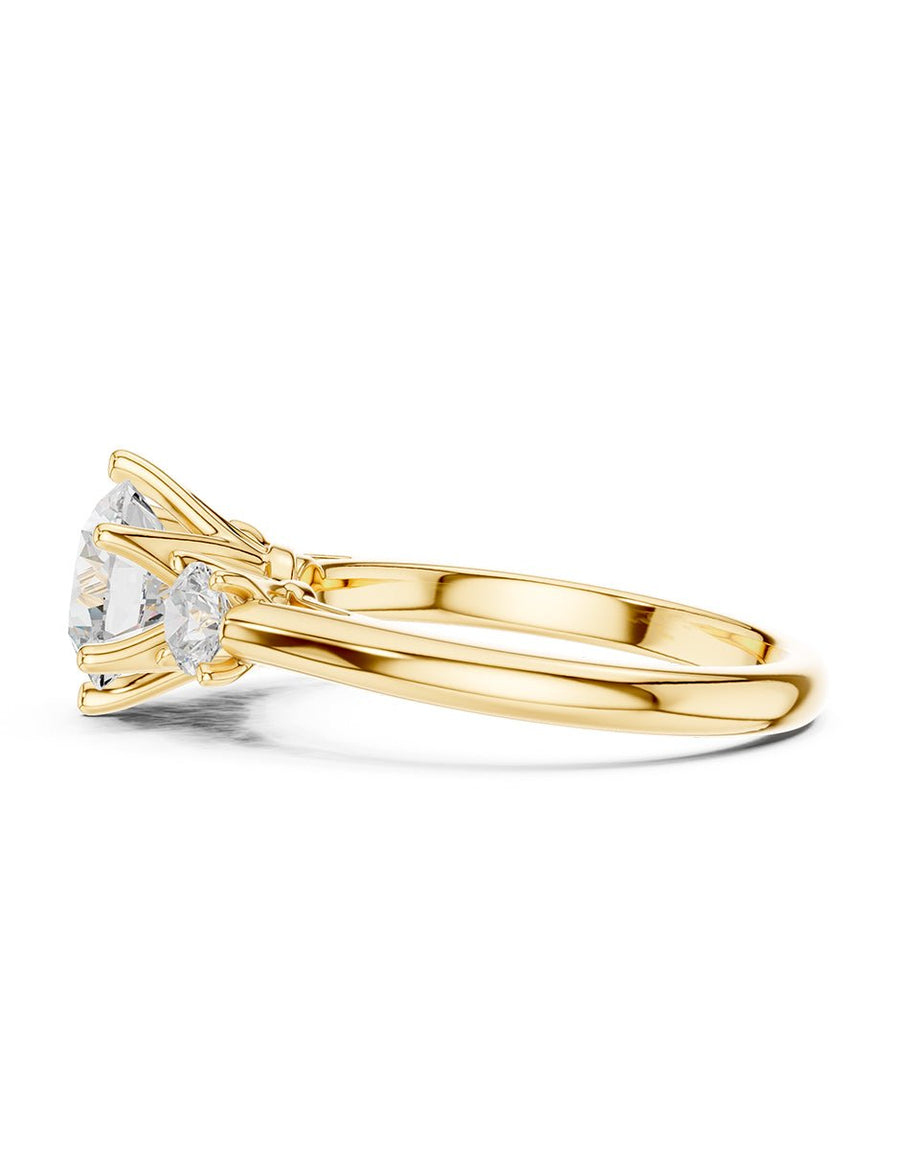 Anillo de compromiso - tres piedras - AMORE539-RD-LG