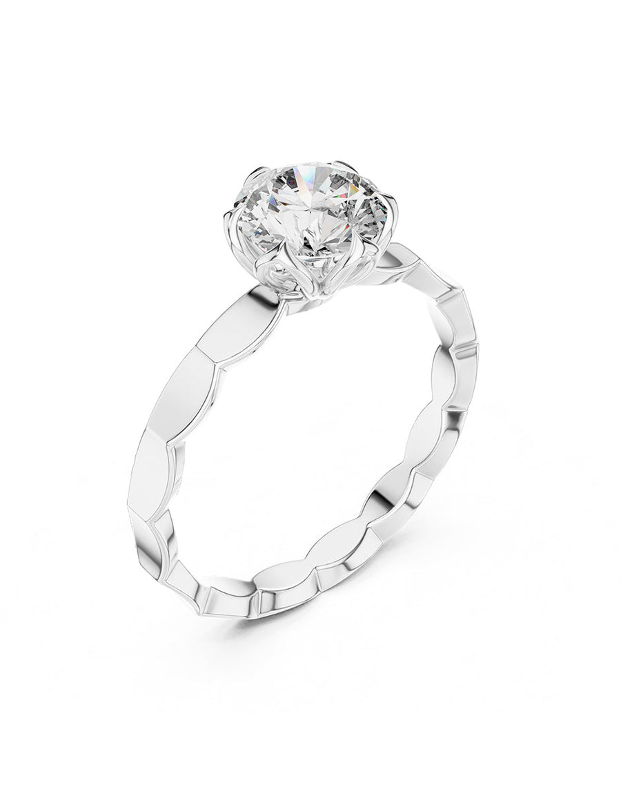Anillo de Compromiso - solitario - AMORE54-RD-CZ