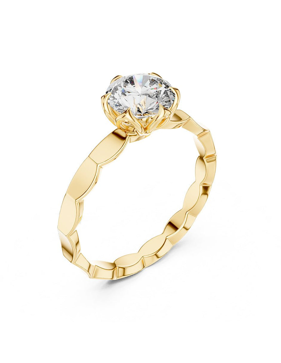 Anillo de Compromiso - solitario - AMORE54-RD-CZ
