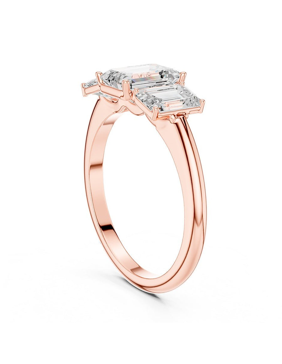 Anillo de compromiso - tres piedras - AMORE541-EM-LG