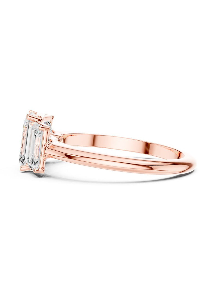Anillo de compromiso - tres piedras - AMORE541-EM-LG