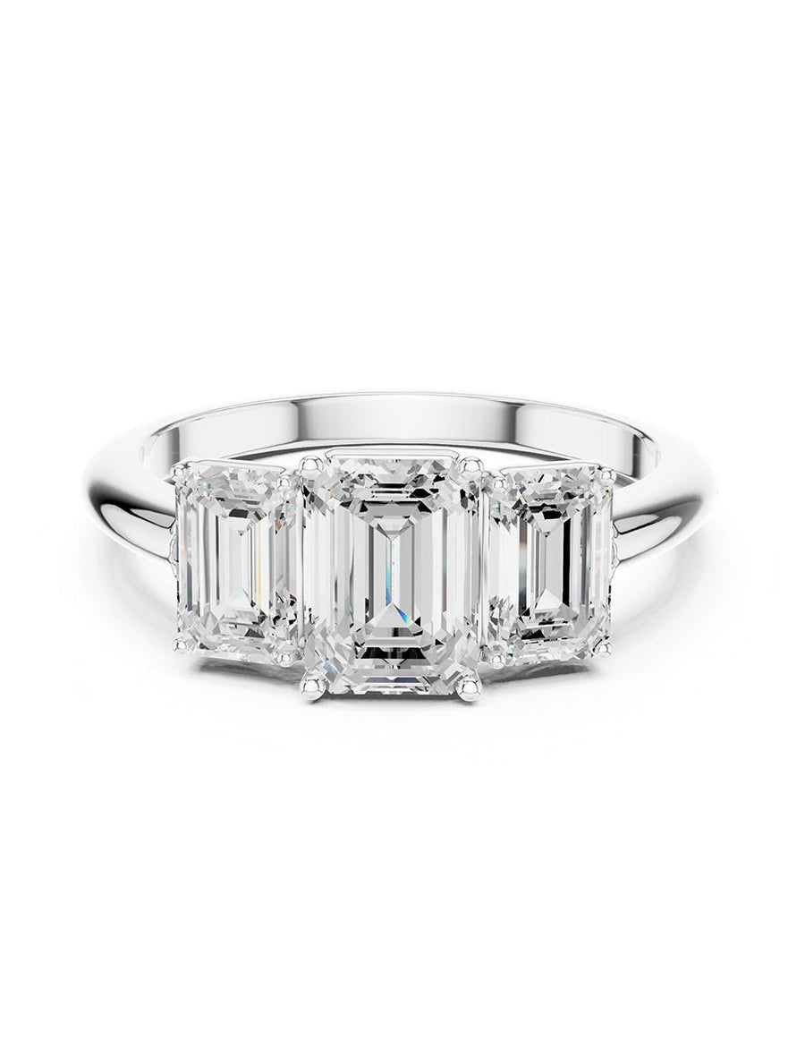 Anillo de compromiso - tres piedras - AMORE541-EM-LG