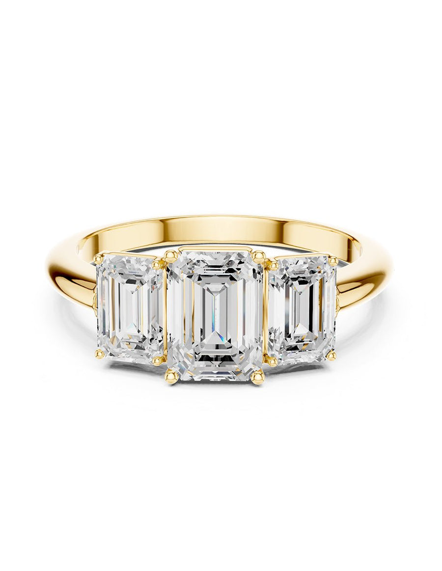 Anillo de compromiso - tres piedras - AMORE541-EM-LG