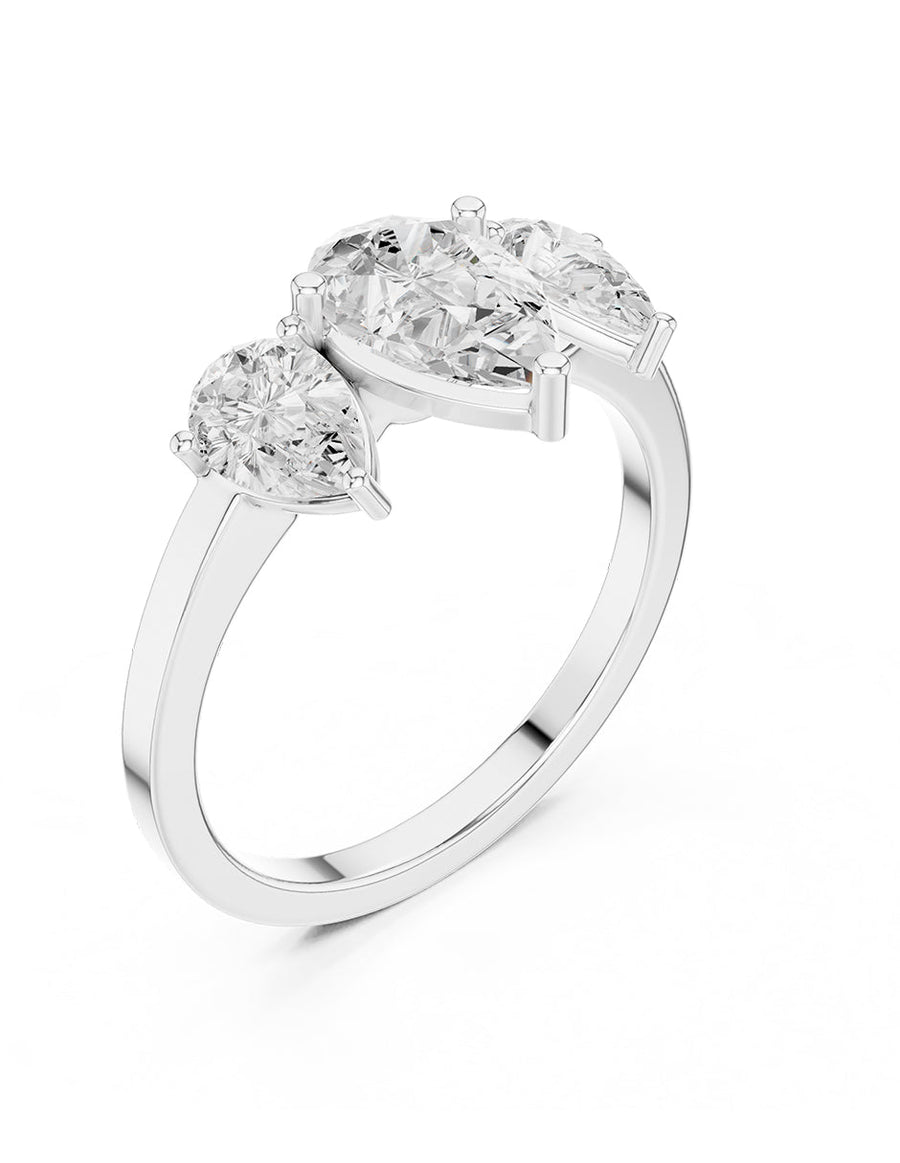 Anillo de compromiso - tres piedras - AMORE542-PE-LG