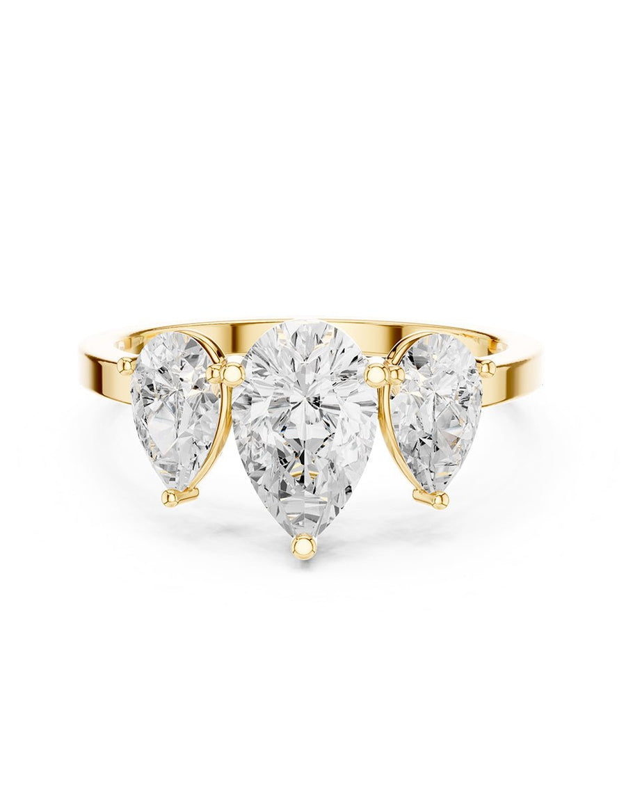 Anillo de compromiso - tres piedras - AMORE542-PE-LG