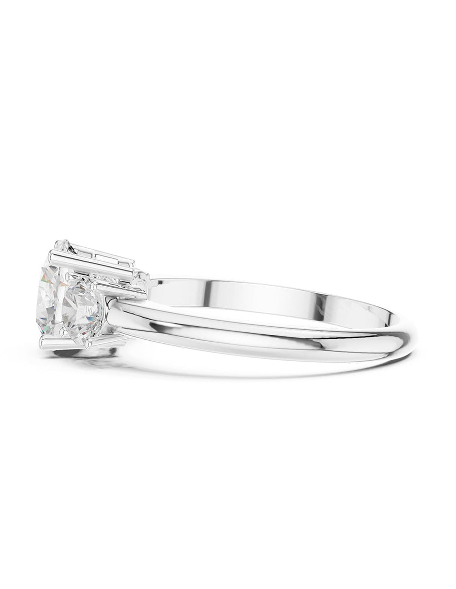 Anillo de compromiso - tres piedras - AMORE544-RD-LG