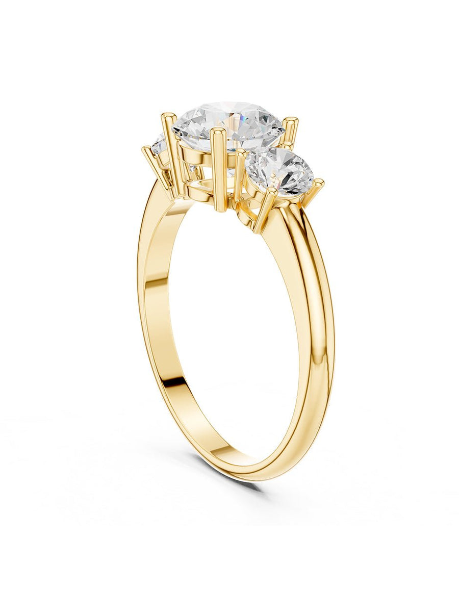Anillo de compromiso - tres piedras - AMORE544-RD-LG