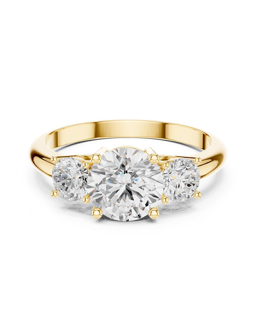 Anillo de compromiso - tres piedras - AMORE544-RD-LG