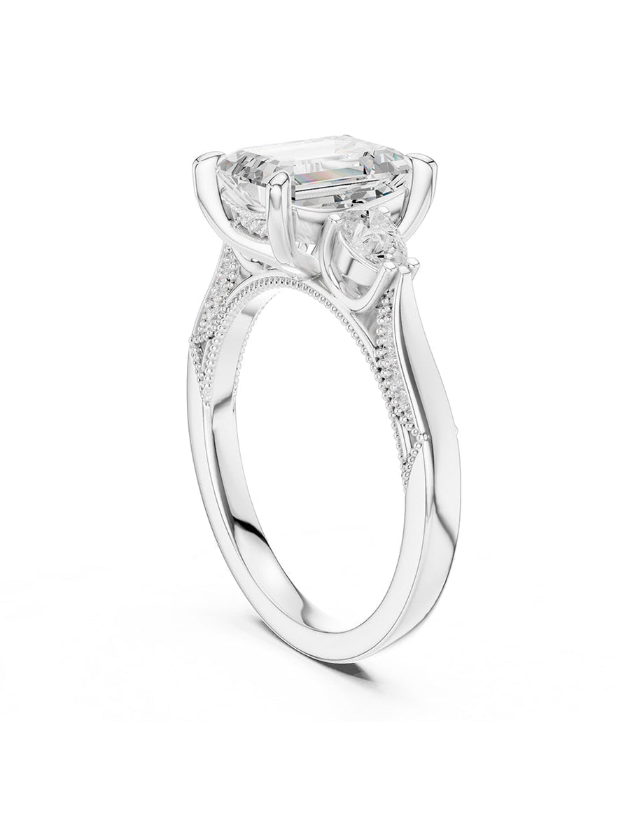 Anillo de compromiso - tres piedras - AMORE547-EM-LG