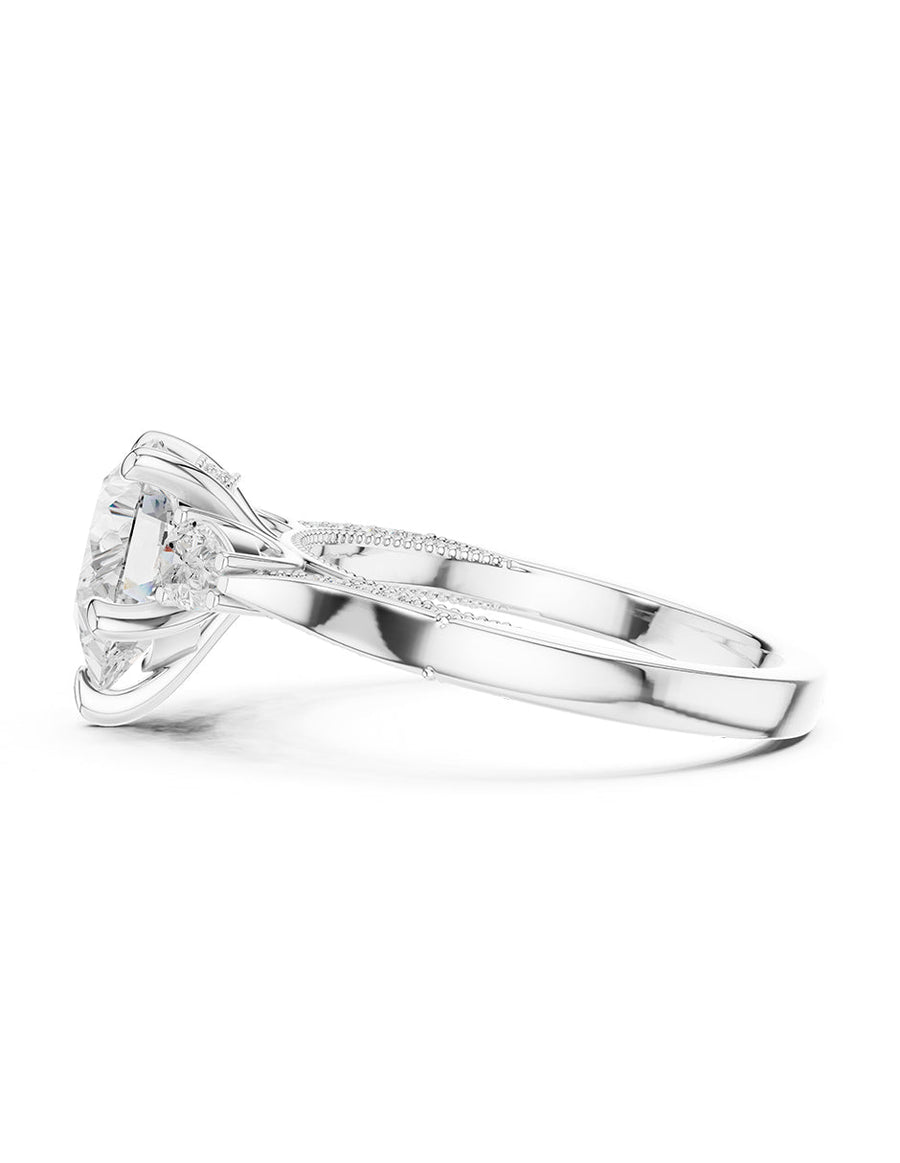 Anillo de compromiso - tres piedras - AMORE547-PE-LG