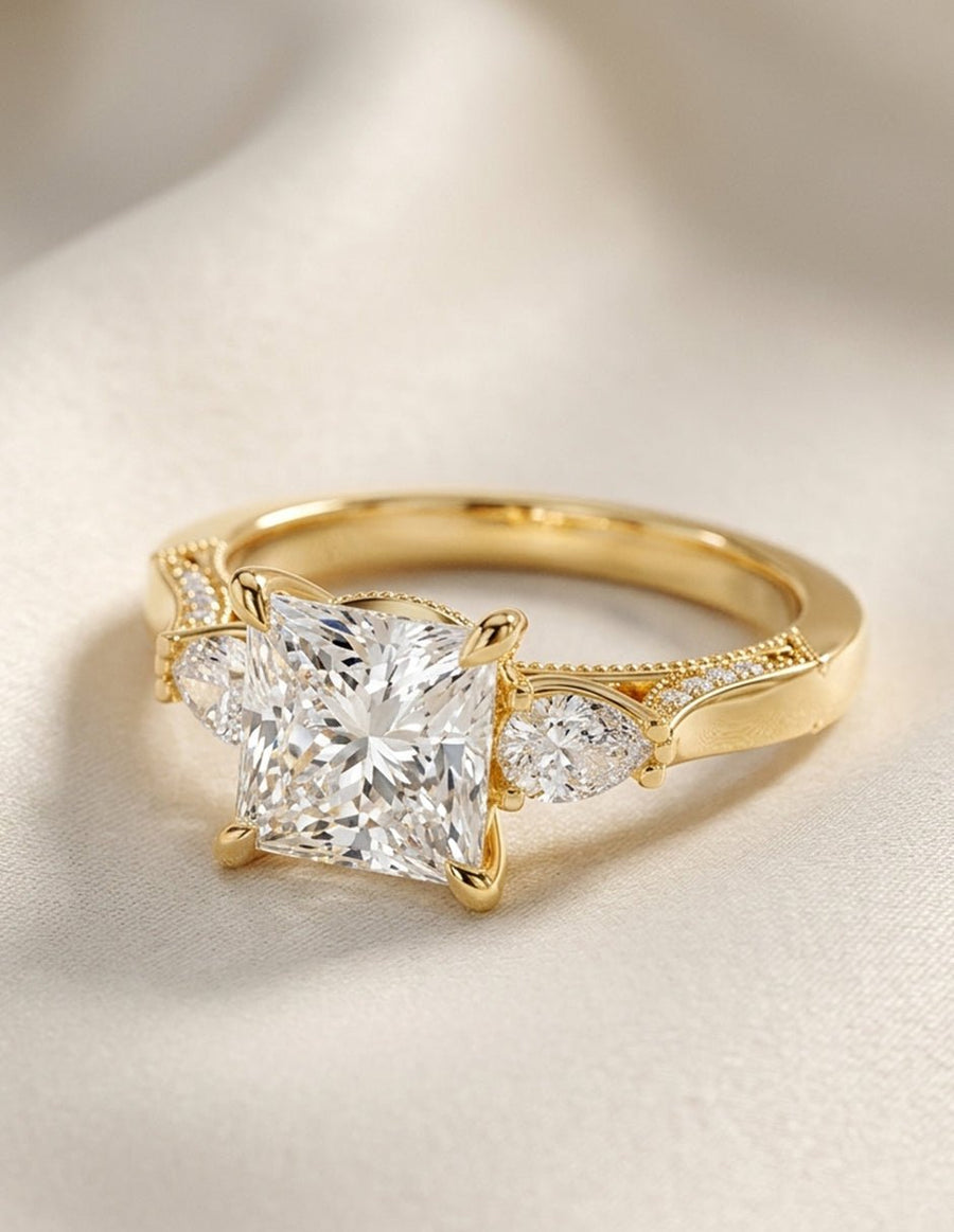 Anillo de compromiso - tres piedras - AMORE547-PR-LG