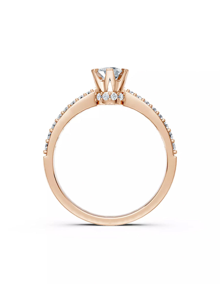 Anillo de Compromiso - pavé - AMORE548-RD-CZ
