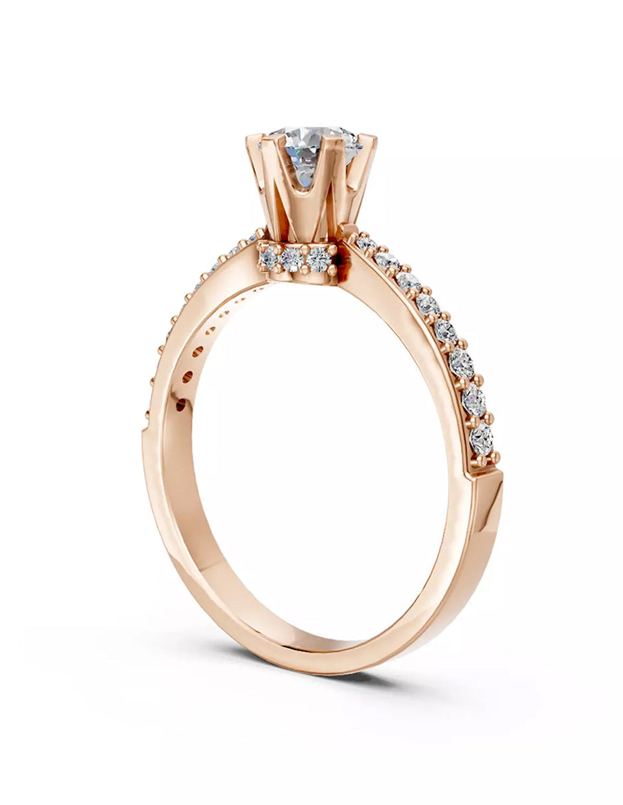 Anillo de Compromiso - pavé - AMORE548-RD-CZ