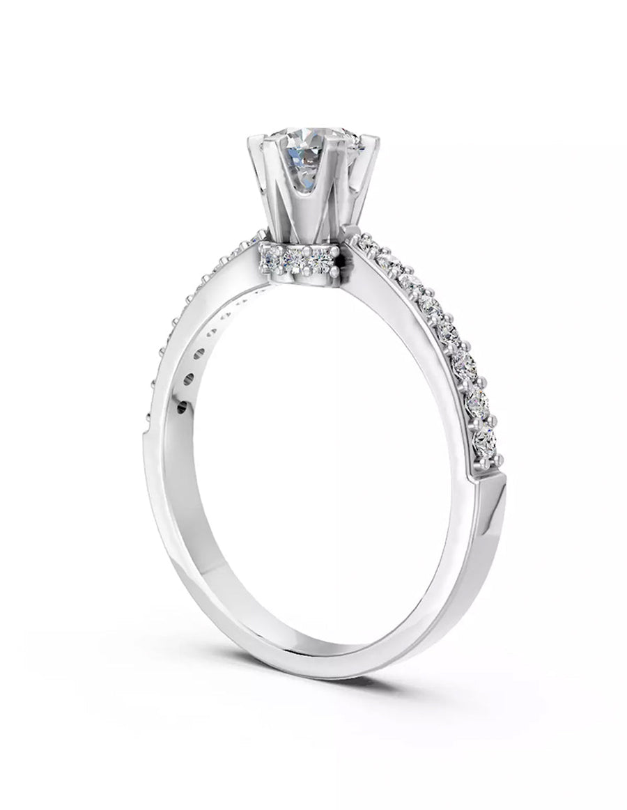 Anillo de Compromiso - pavé - AMORE548-RD-CZ