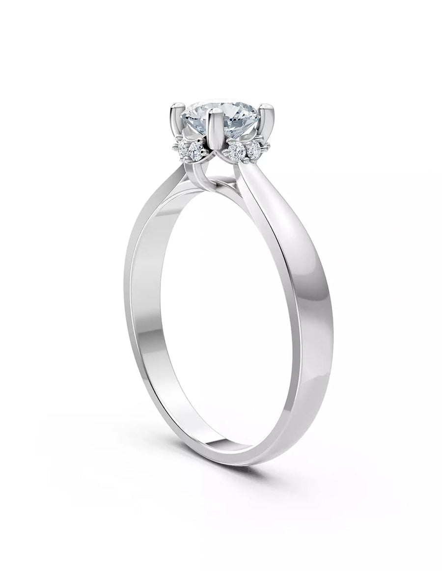 Anillo de Compromiso - piedras laterales - AMORE549-RD-CZ