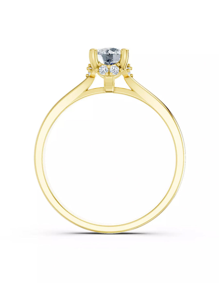 Anillo de Compromiso - piedras laterales - AMORE549-RD-CZ