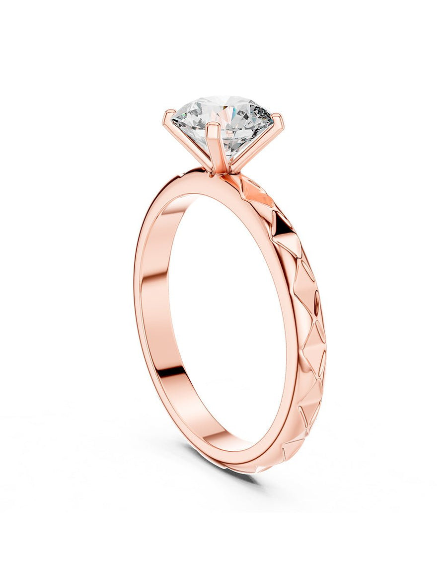 Anillo de Compromiso - solitario - AMORE55-RD-CZ