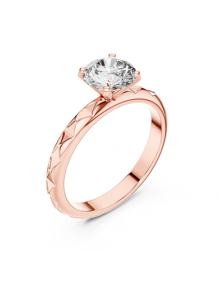Anillo de Compromiso - solitario - AMORE55-RD-CZ