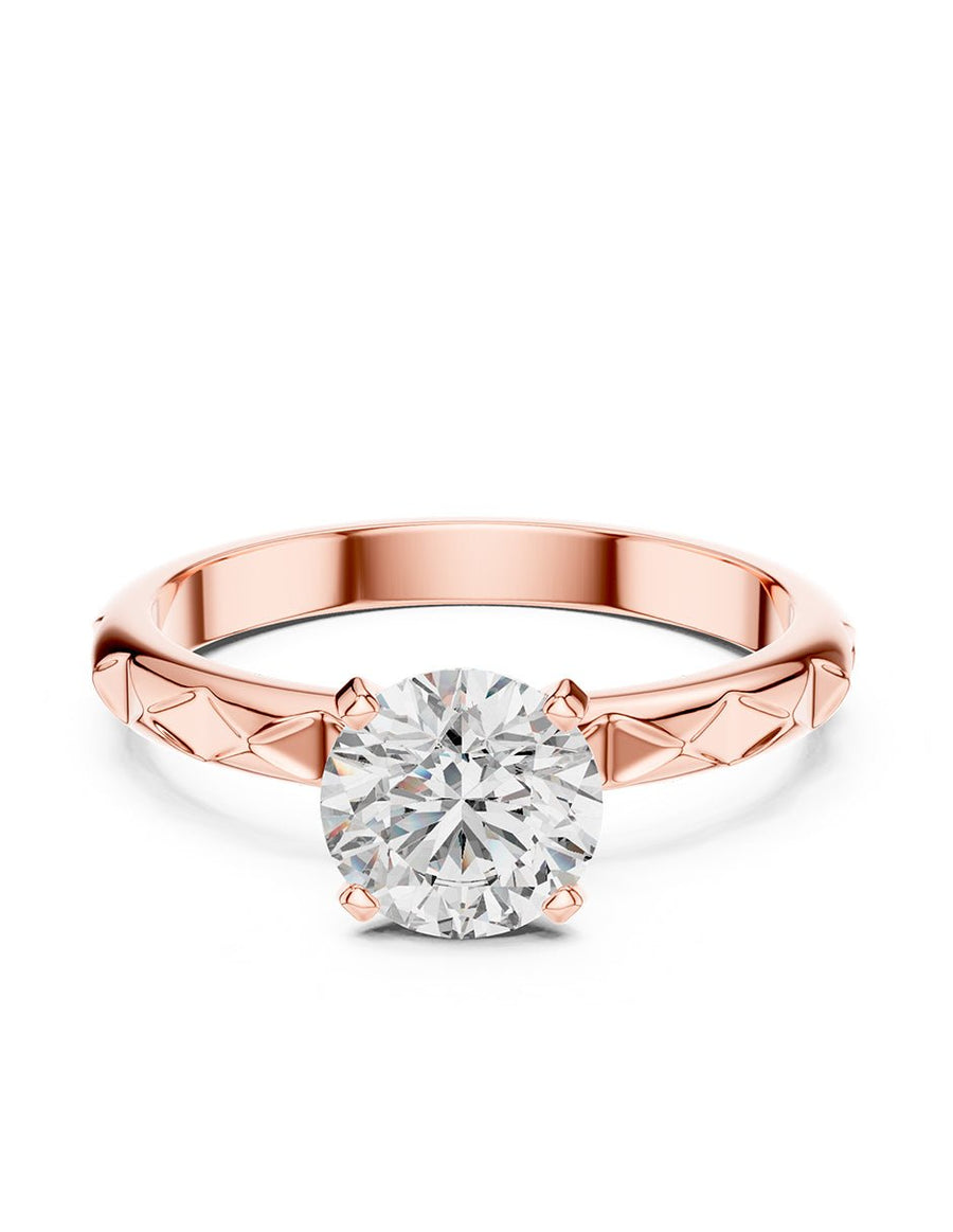 Anillo de Compromiso - solitario - AMORE55-RD-CZ