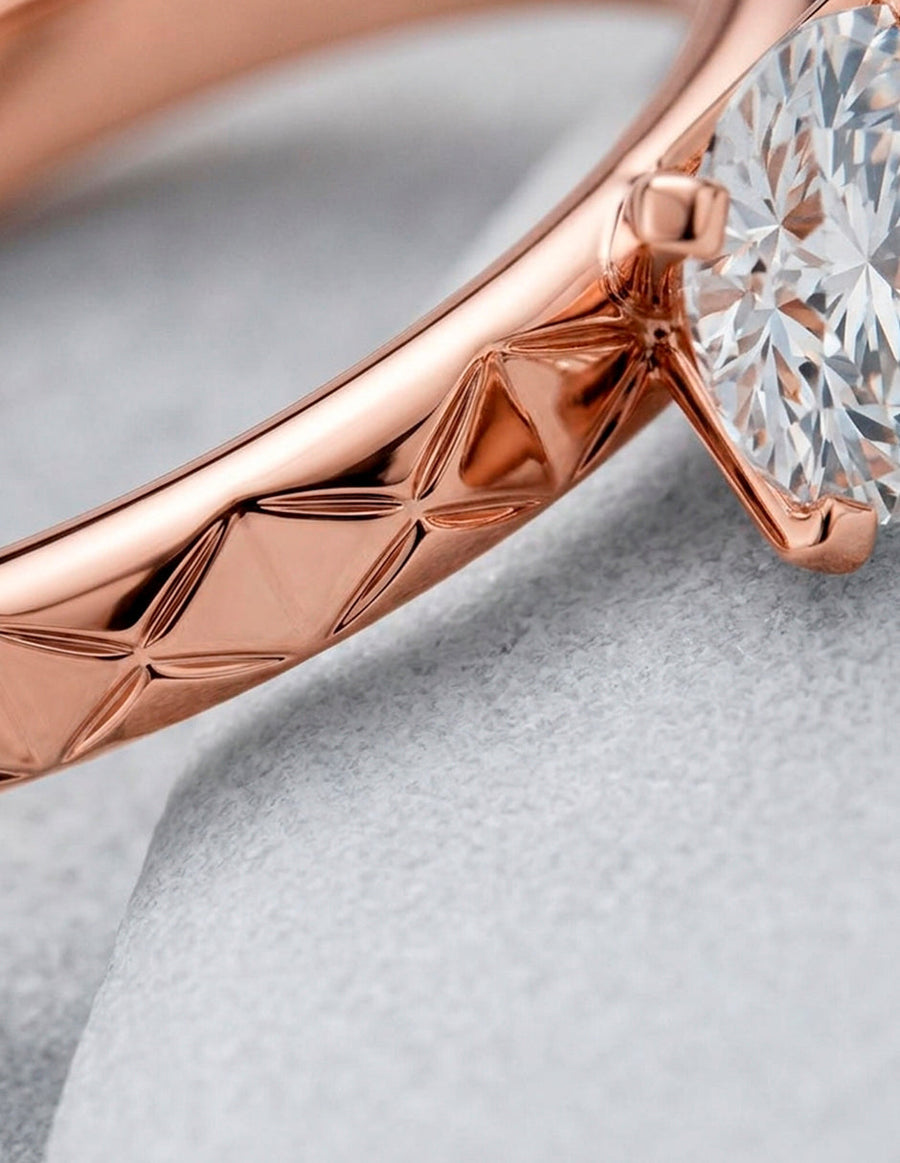 Anillo de Compromiso - solitario - AMORE55-RD-CZ