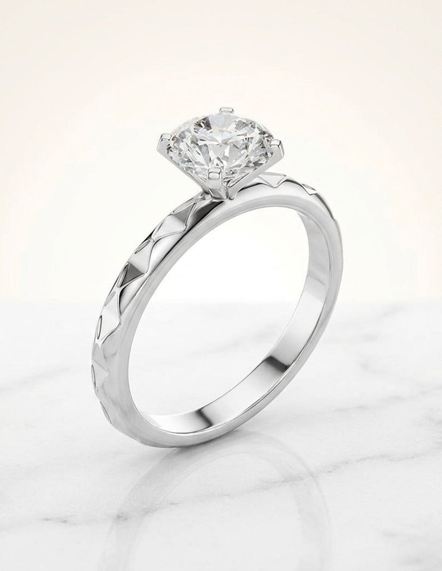 Anillo de Compromiso - solitario - AMORE55-RD-CZ