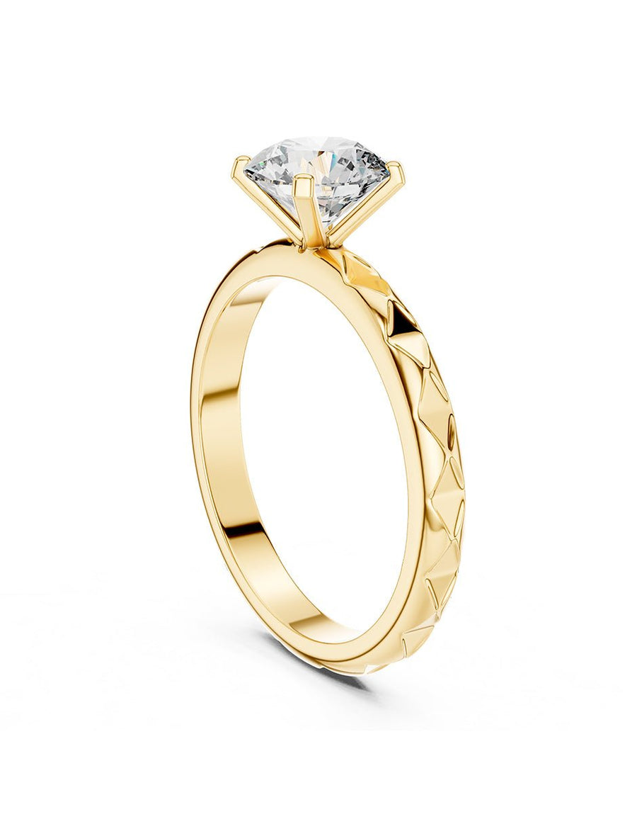 Anillo de Compromiso - solitario - AMORE55-RD-CZ