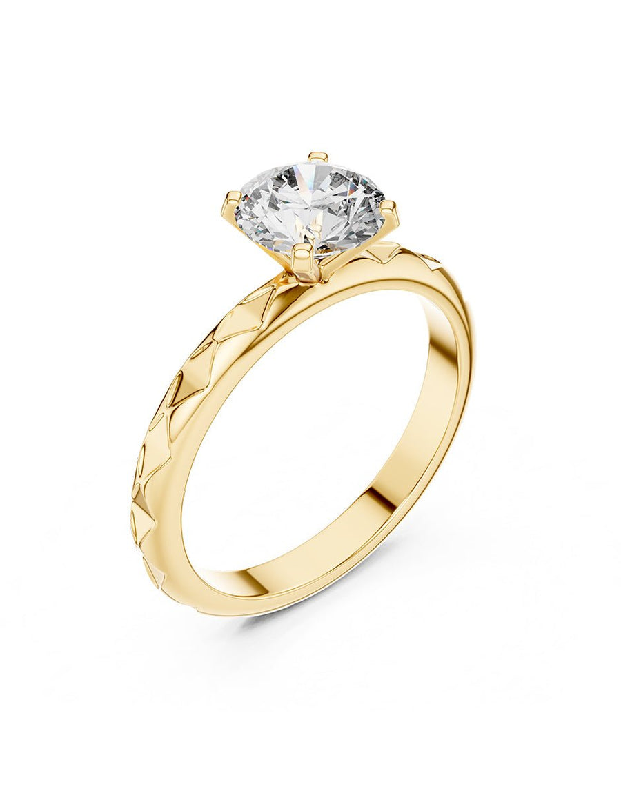 Anillo de Compromiso - solitario - AMORE55-RD-CZ