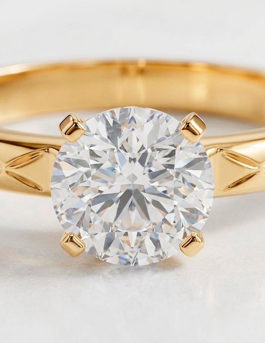 Anillo de Compromiso - solitario - AMORE55-RD-CZ