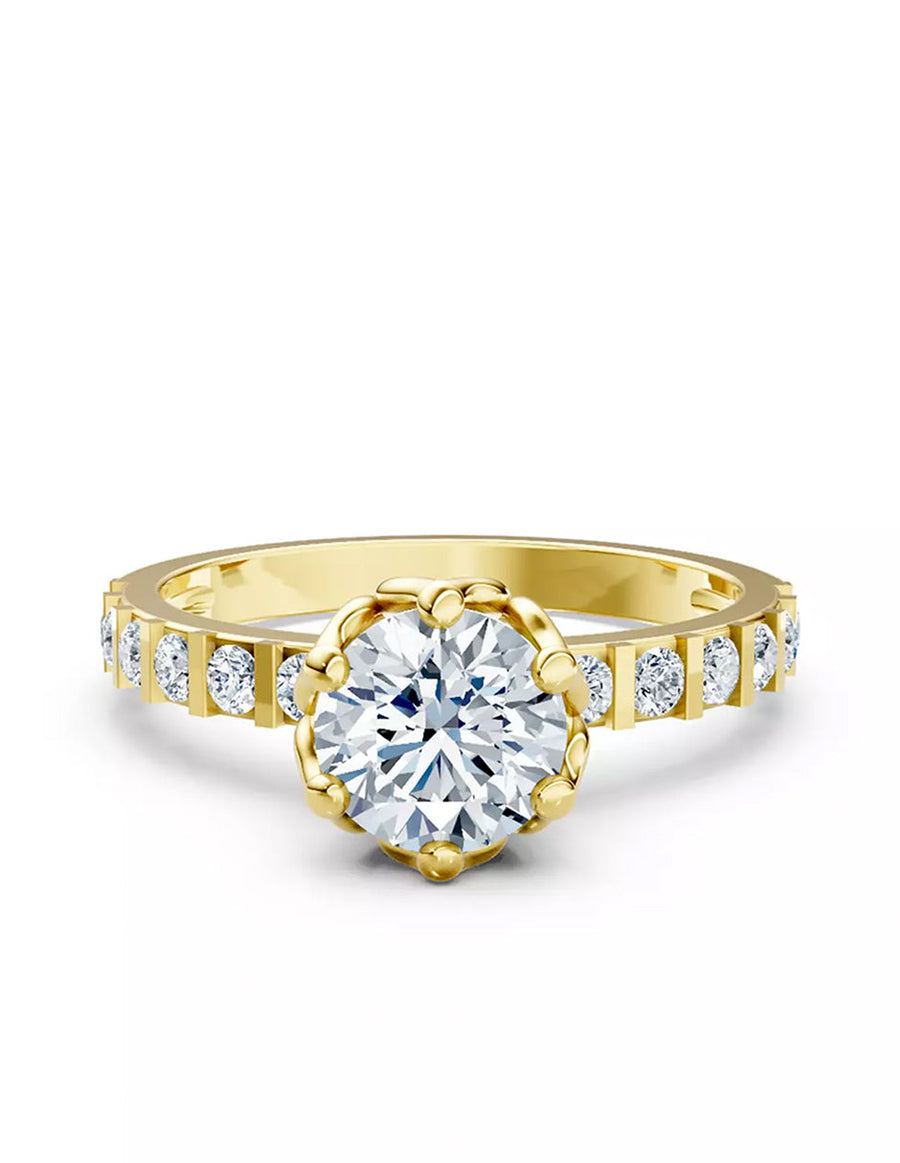 Anillo de Compromiso - piedras laterales - AMORE550-RD-CZ