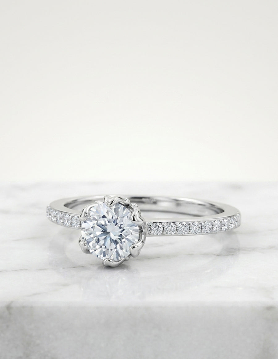 Anillo de Compromiso - pavé - AMORE551-RD-CZ