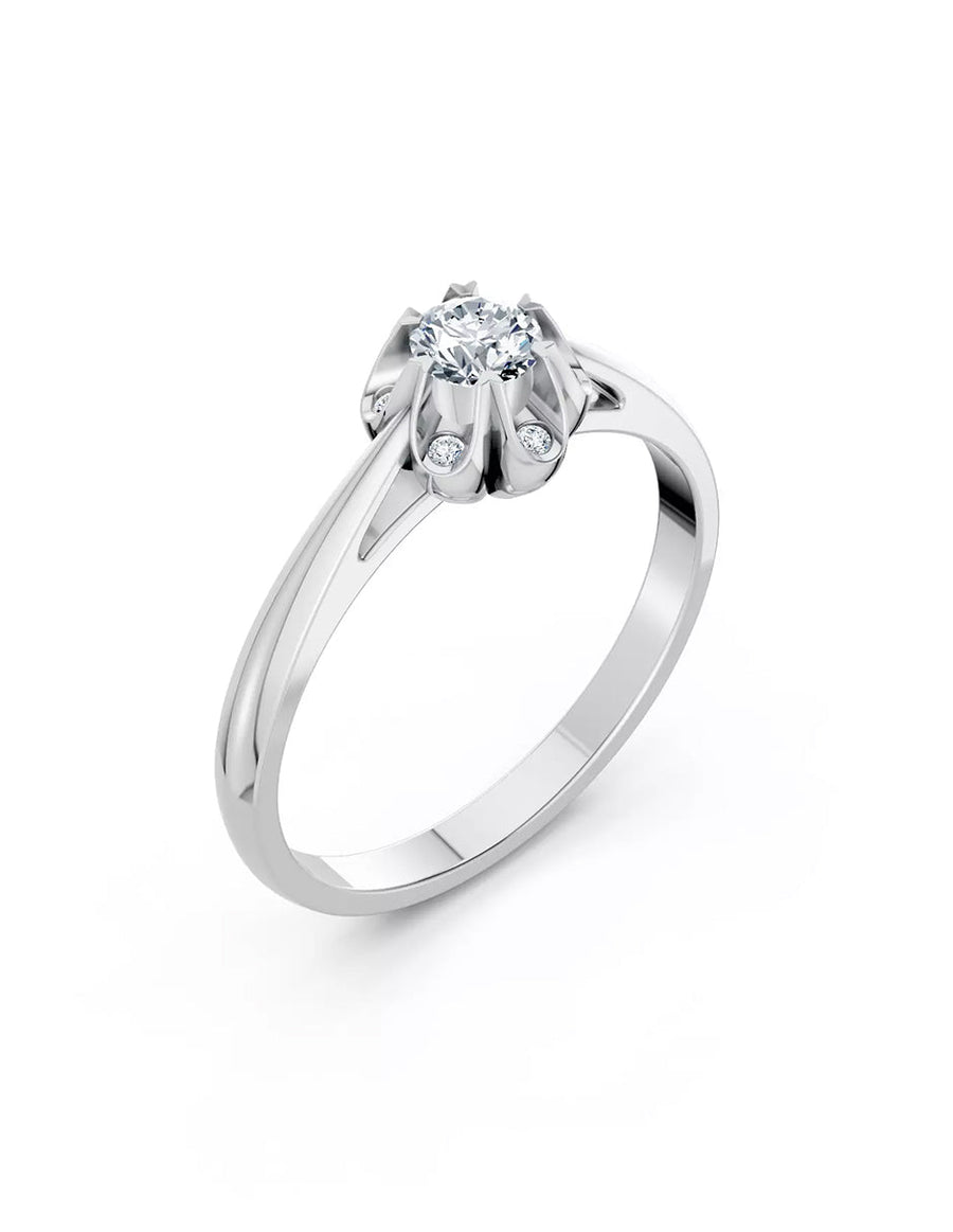 Anillo de Compromiso - halo - AMORE553-RD-CZ