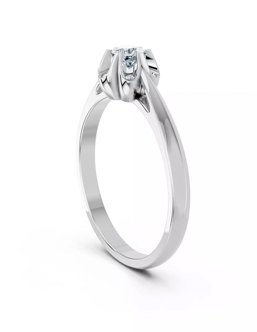 Anillo de Compromiso - halo - AMORE553-RD-CZ