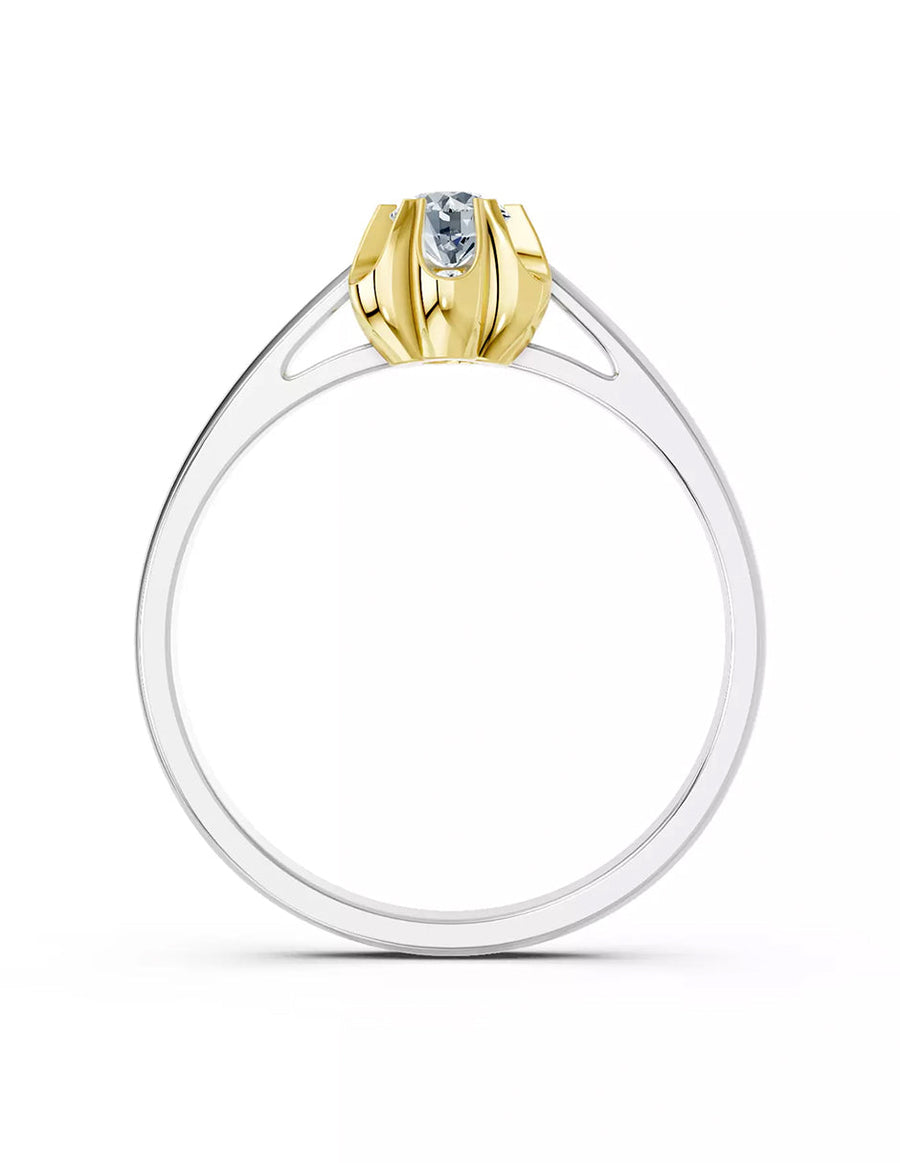 Anillo de Compromiso - halo - AMORE553-RD-CZ
