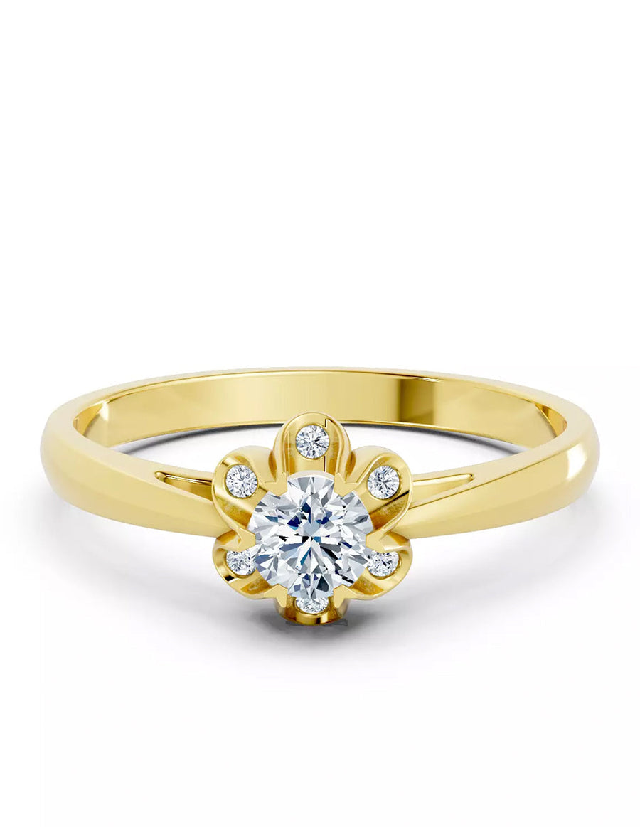 Anillo de Compromiso - halo - AMORE553-RD-CZ