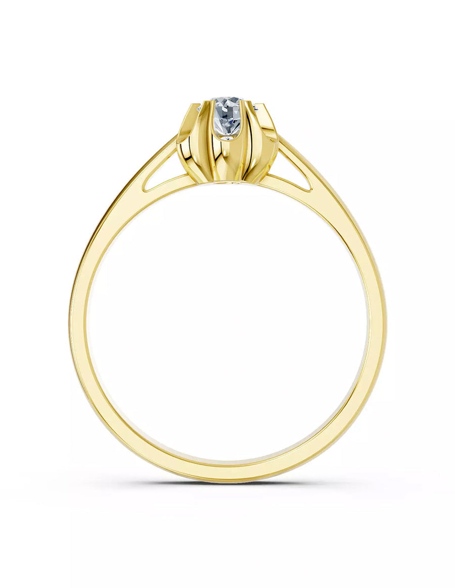 Anillo de Compromiso - halo - AMORE553-RD-CZ