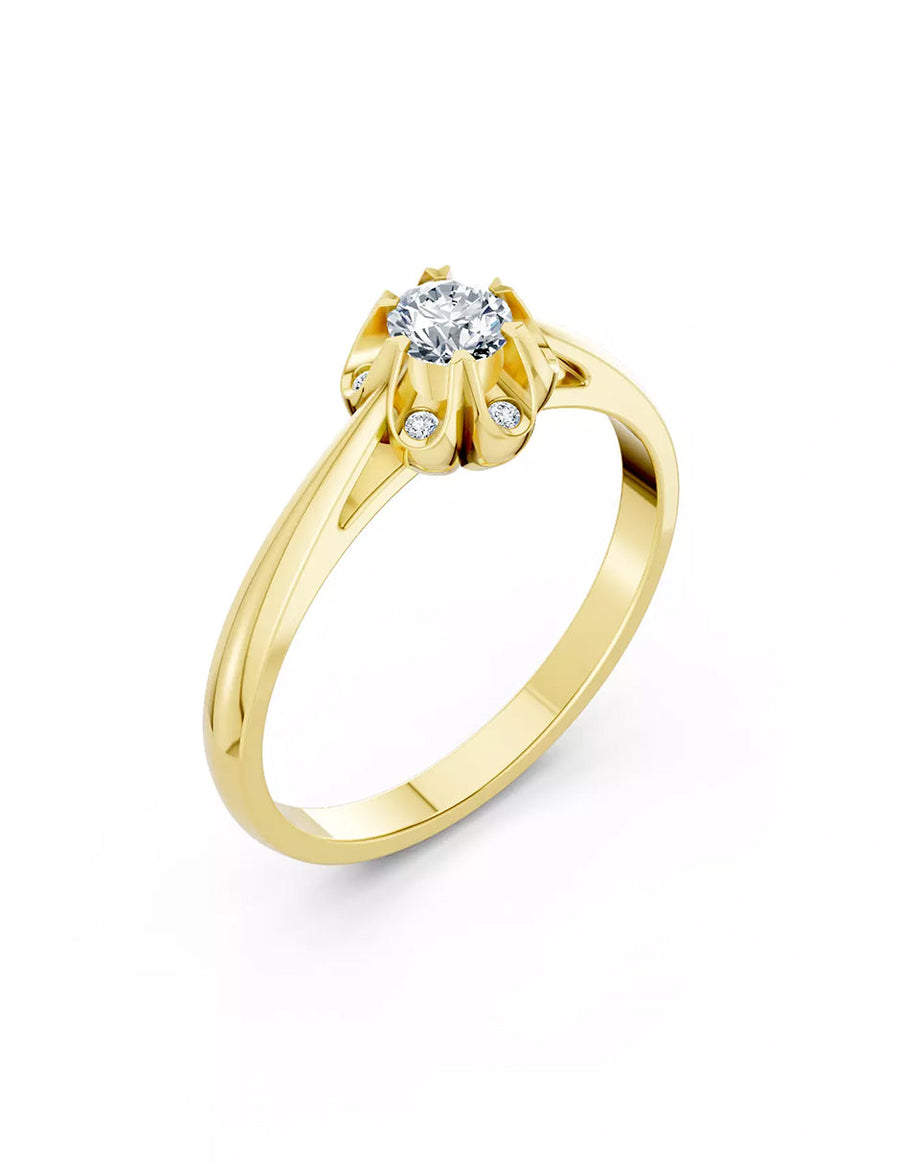 Anillo de Compromiso - halo - AMORE553-RD-CZ
