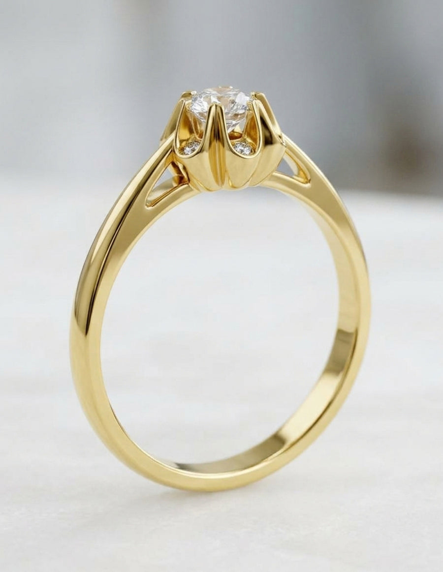 Anillo de Compromiso - halo - AMORE553-RD-CZ