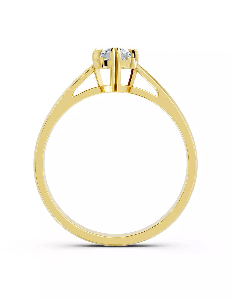 Anillo de Compromiso - halo - AMORE554-RD-CZ