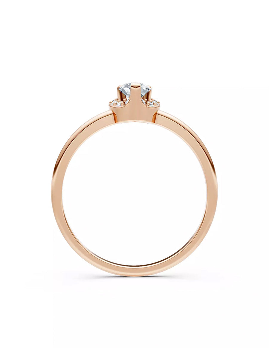 Anillo de Compromiso - halo - AMORE555-RD-CZ