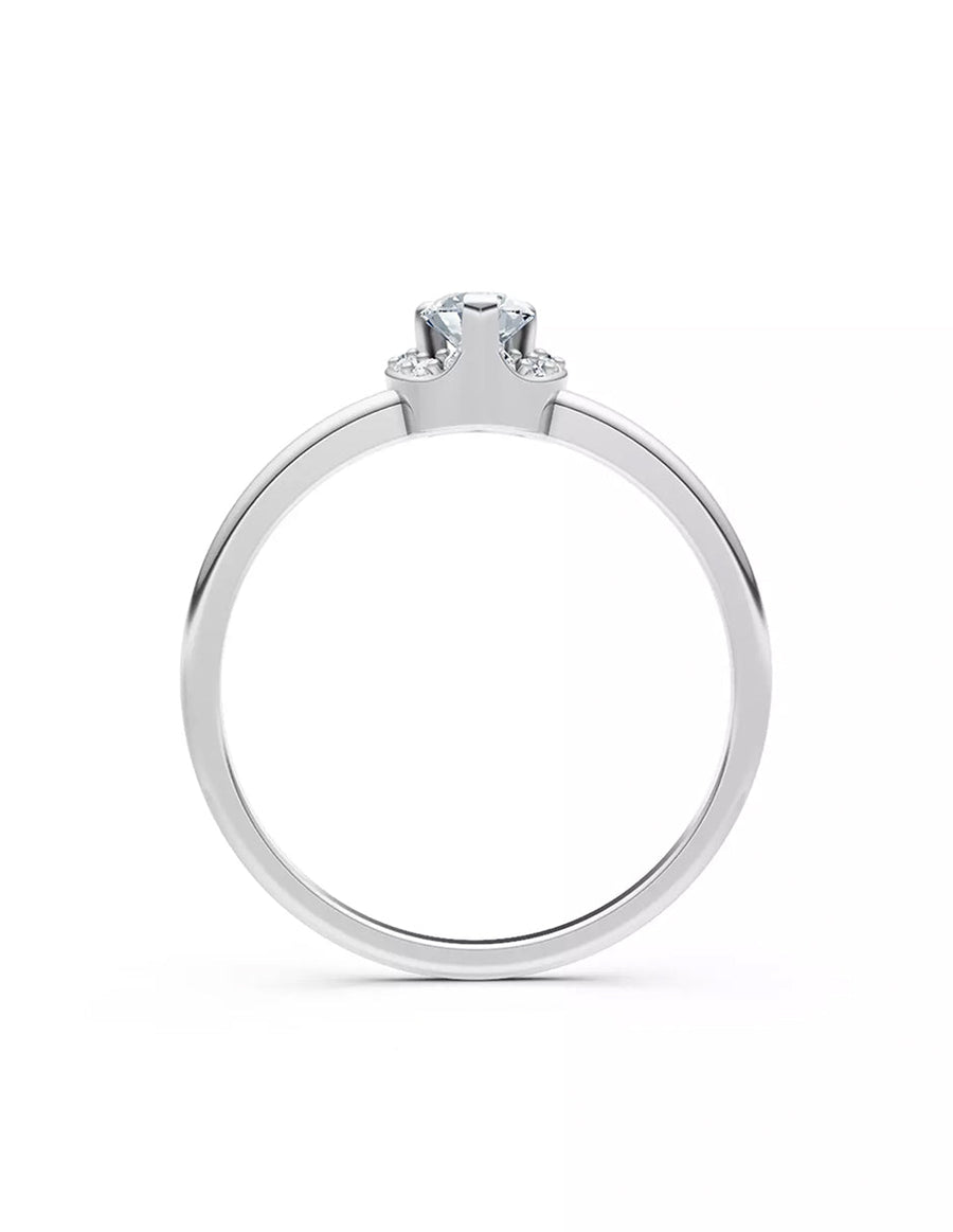 Anillo de Compromiso - halo - AMORE555-RD-CZ