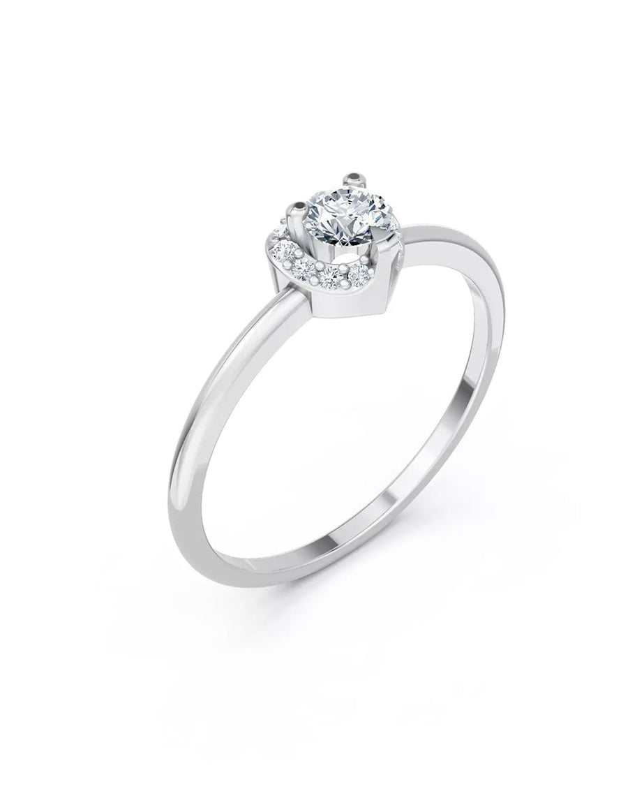 Anillo de Compromiso - halo - AMORE555-RD-CZ