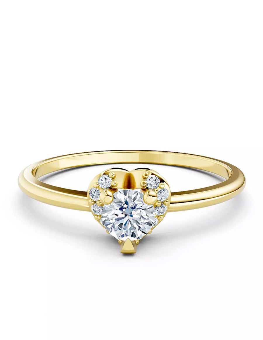 Anillo de Compromiso - halo - AMORE555-RD-CZ