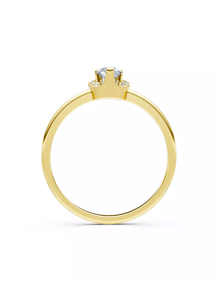 Anillo de Compromiso - halo - AMORE555-RD-CZ