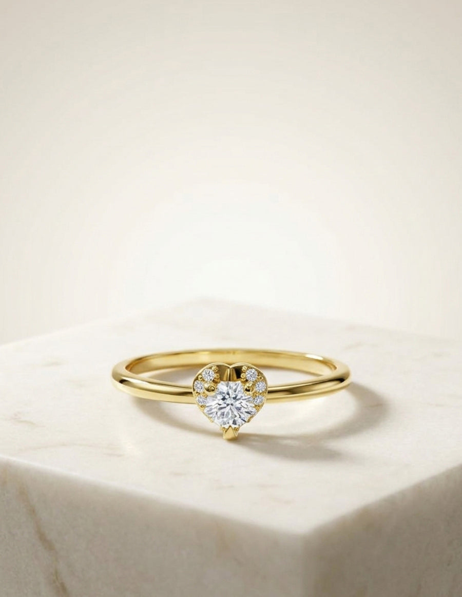 Anillo de Compromiso - halo - AMORE555-RD-CZ