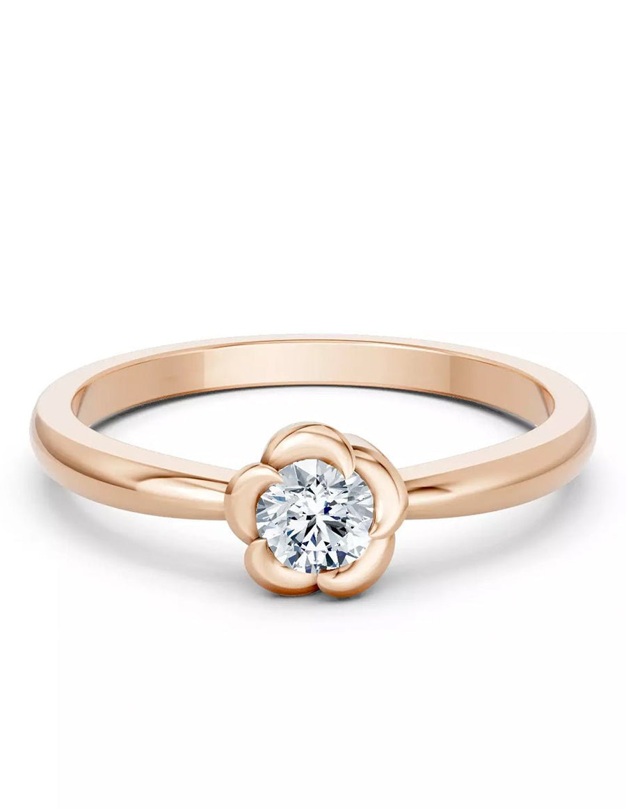 Anillo de Compromiso - solitario - AMORE556-RD-CZ